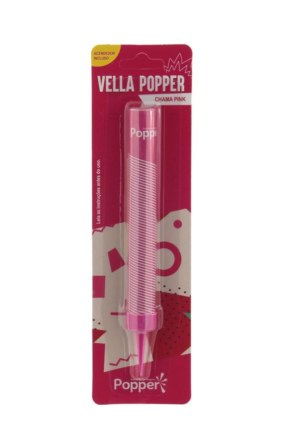 Vela de Aniversário Popper Fontana Rosa