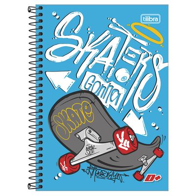 Caderno Tilibra Espiral Capa Dura 1/4 D Mais 96 Folhas Capas Diversas - Item Sortido