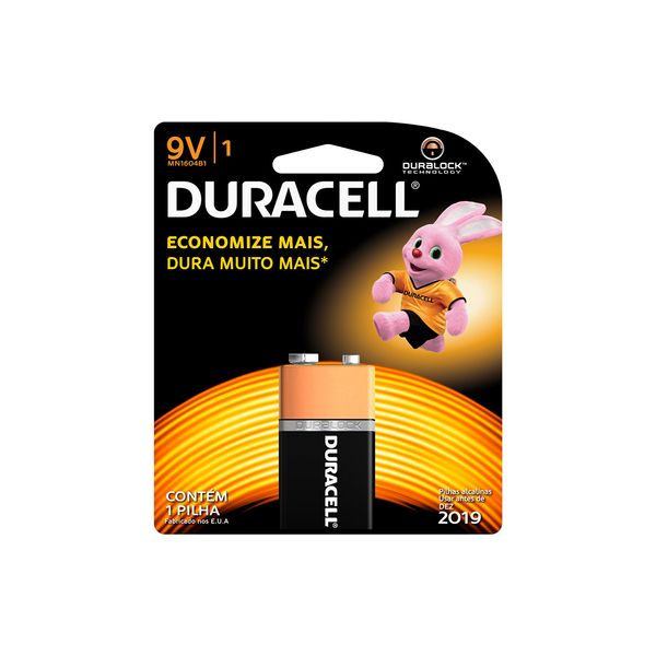 Bateria Duracell Alcalina 9V