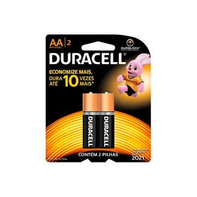 Pilha Duracel Alcalina Duracel AA com 2 Unidades