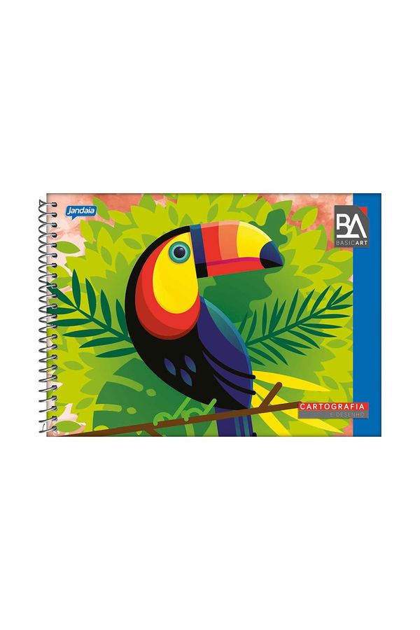 Caderno Cartografia Jandaia Espiral Capa Flexível 48 Folhas