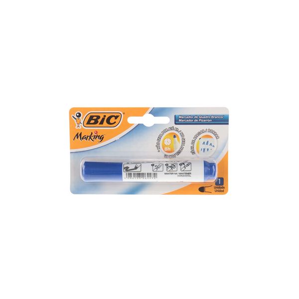 Marcador para Quadro Branco Bic Recarregável Azul Ponta Média Redonda Marcador para Quadro Branco Bic Recarregável Azul Ponta Média Redonda