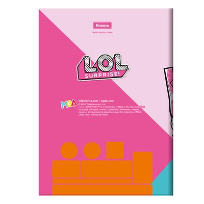 Caderno Brochura Foroni Capa Dura 1/4 Lol Dance - Item Sortido
