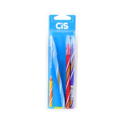 Caneta Esferográfica Cis Candy Listras 0.7mm com 3 Unidades Cores Diversas - Item Sortido