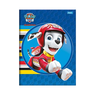 Caderno Foroni Brochura Capa Dura 1/4 Patrulha Canina Azul 96 Folhas Capas Diversas - Item Sortido
