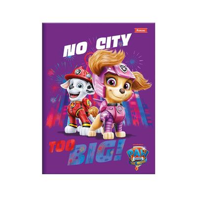 Caderno Foroni Brochura Capa Dura 1/4 Patrulha Canina Azul 96 Folhas Capas Diversas - Item Sortido