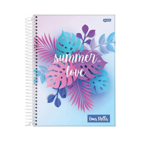 Caderno Universitário Jandaia Espiral Capa Dura Stella 1 Matéria 80 Folhas Capas Diversas