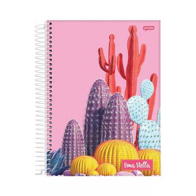 Caderno Universitário Jandaia Espiral Capa Dura Stella 1 Matéria 80 Folhas Capas Diversas