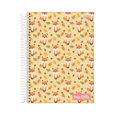 Caderno Universitário Jandaia Espiral Capa Dura Stella 1 Matéria 80 Folhas Capas Diversas