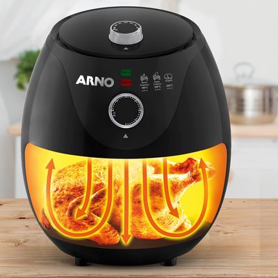 Fritadeira Elétrica Air Fryer Arno Easy Fry EZFP Preta 3,2L - 220V