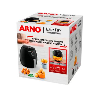 Fritadeira Elétrica Air Fryer Arno Easy Fry EZFP Preta 3,2L - 220V