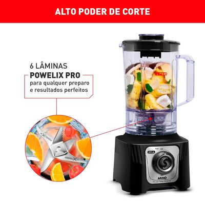 Liquidificador Arno Powermax 1400W Preto LN65 127V