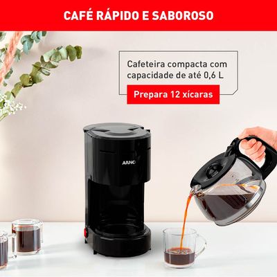 Cafeteira Elétrica Arno Classic CFC1 Preta 12 Xícaras - 220V