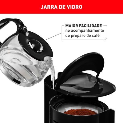 Cafeteira Elétrica Arno Classic CFC1 Preta 12 Xícaras - 220V