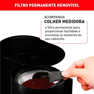 Cafeteira Elétrica Arno Classic CFC1 Preta 12 Xícaras - 220V