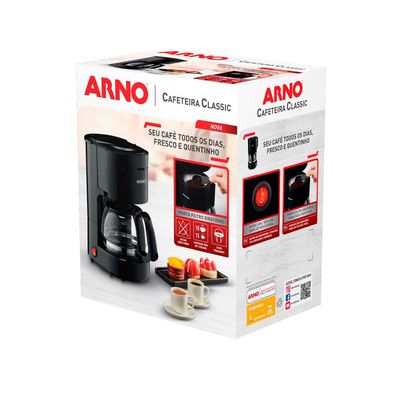Cafeteira Elétrica Arno Classic CFC1 Preta 12 Xícaras - 220V