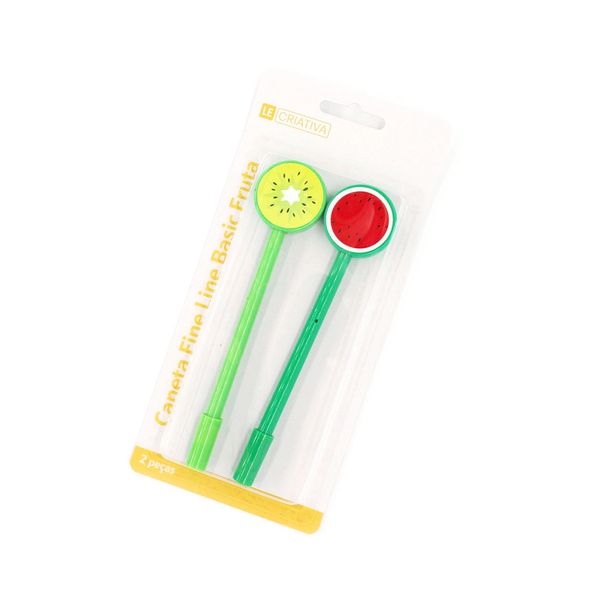 Caneta Fine Line Le Basic Tropical Frutas 0.5mm com 2 Unidades - Item Sortido