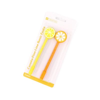 Caneta Fine Line Le Basic Tropical Frutas 0.5mm com 2 Unidades - Item Sortido