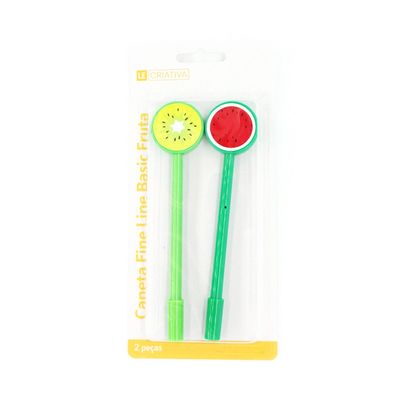 Caneta Fine Line Le Basic Tropical Frutas 0.5mm com 2 Unidades - Item Sortido