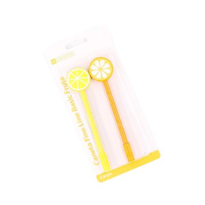 Caneta Fine Line Le Basic Tropical Frutas 0.5mm com 2 Unidades - Item Sortido