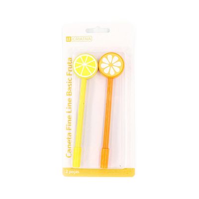 Caneta Fine Line Le Basic Tropical Frutas 0.5mm com 2 Unidades - Item Sortido