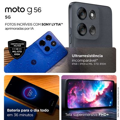 Smartphone Motorola G56 256GB 5G Cinza