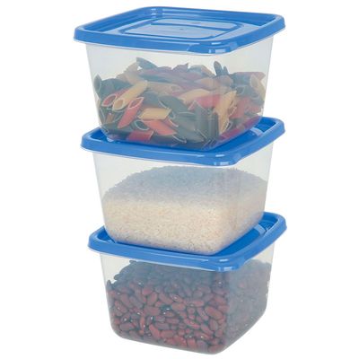 Conjunto de Potes São Bernardo em Plástico com 3 Peças 1,15L - Item Sortido