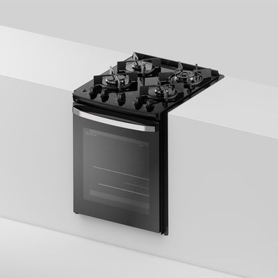 Fogão de Embutir 4 bocas Electrolux Preto Experience Mesa Vidro e VaporBake (FE4BB) Bivolt