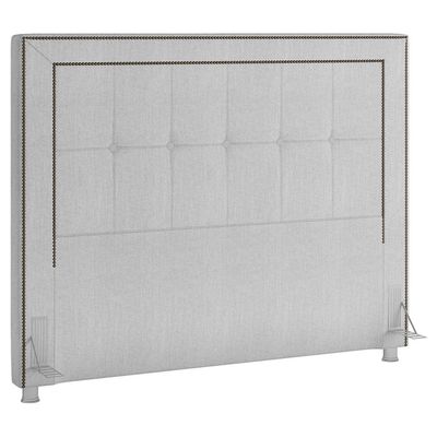 Cabeceira Cama Box Casal 140 cm P05 Atenas Linho Cinza - Lyam Decor