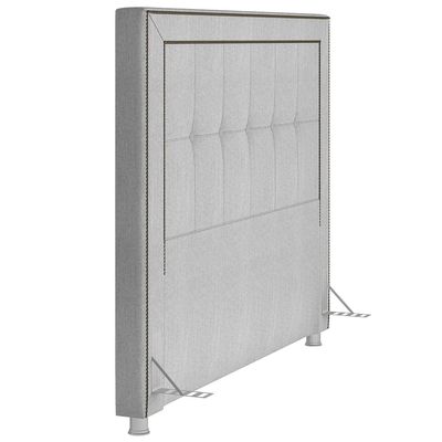 Cabeceira Cama Box Casal 140 cm P05 Atenas Linho Cinza - Lyam Decor