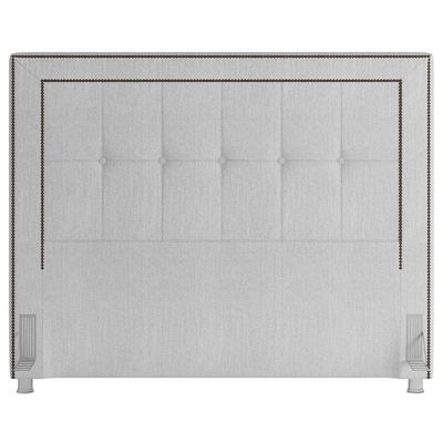 Cabeceira Cama Box Casal 140 cm P05 Atenas Linho Cinza - Lyam Decor