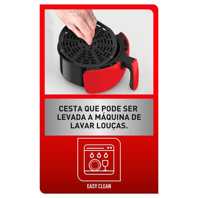 Fritadeira Elétrica Air Fryer Arno Easy Fry EZFV 3,2L Vermelha - 220V