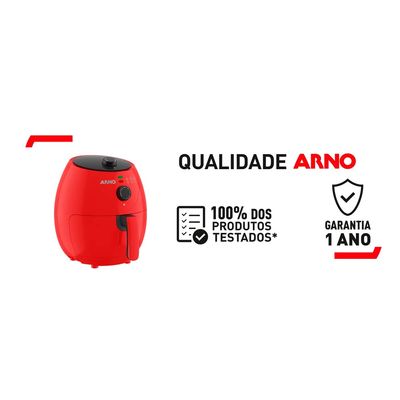 Fritadeira Elétrica Air Fryer Arno Easy Fry EZFV 3,2L Vermelha - 220V