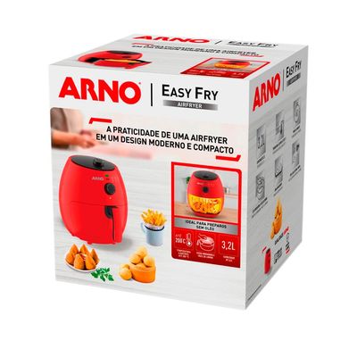 Fritadeira Elétrica Air Fryer Arno Easy Fry EZFV 3,2L Vermelha - 220V