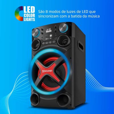 Torre de Som Mondial TM-1200, Luzes, Bluetooth, 1200 W RMS, APP