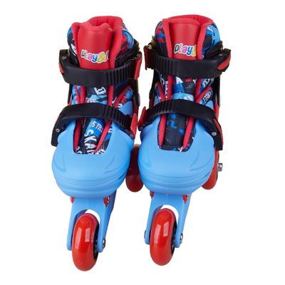 Patins Infantil Play&Fun Triline Extreme com Kit de Proteção e Mochila 28-31