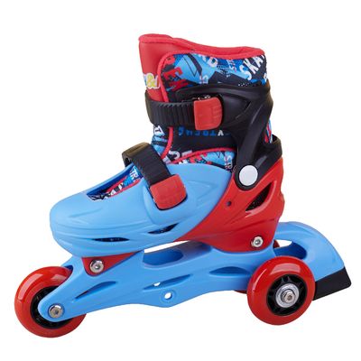 Patins Infantil Play&Fun Triline Extreme com Kit de Proteção e Mochila 28-31