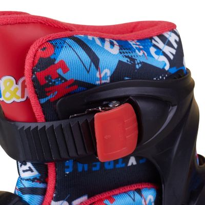 Patins Infantil Play&Fun Triline Extreme com Kit de Proteção e Mochila 28-31