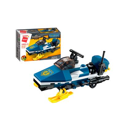 Bloco de Montar Set Combat Zones Series Policia 1801 Qman