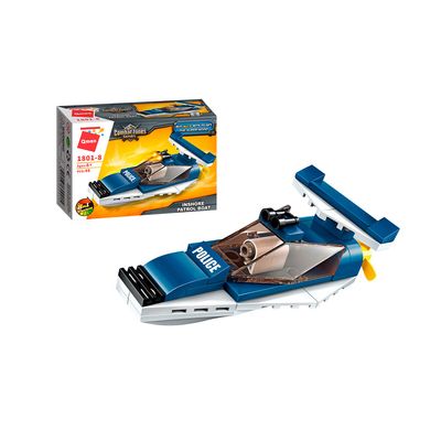 Bloco de Montar Set Combat Zones Series Policia 1801 Qman