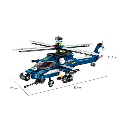 Bloco de Montar Set Combat Zones Series Policia 1801 Qman