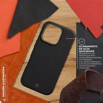 Capa para iPhone 15 - Magsafe TechCouro - Preta - Gshield