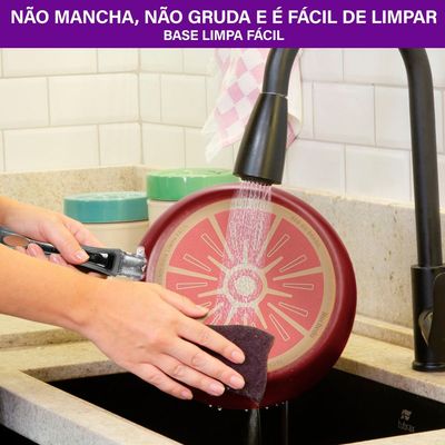 Frigideira Antiaderente Facilita Rochedo Vermelho 20cm
