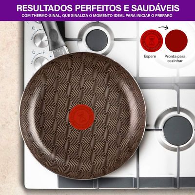Frigideira Antiaderente Facilita Rochedo Vermelho 20cm