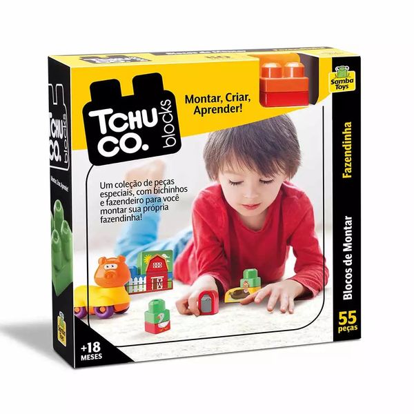 Tchuco Blocks Samba Toys Fazendinha com 52 Peças