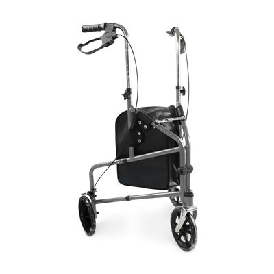 Andador Dobrável 3 Rodas D11 Suporta até 100 kg Dellamed Preto
