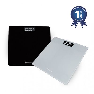 Balança Digital Smart Corporal Tela em LED até 180 Kg Dellamed Preto