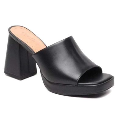 Tamanco Usaflex Salto Bloco Feminino - Preto 34 / PRETO
