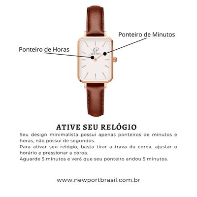Kit Relógio Feminino Quadrado De Pulso Marrom + Bracelete