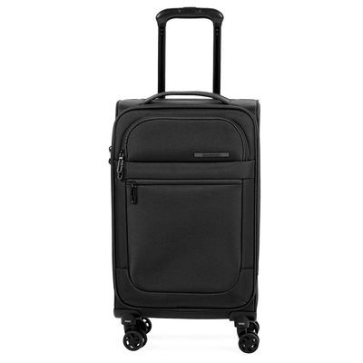 Mala de Bordo 10 kg Poliéster 4 Rodas Edimburgo Preta P / Preto